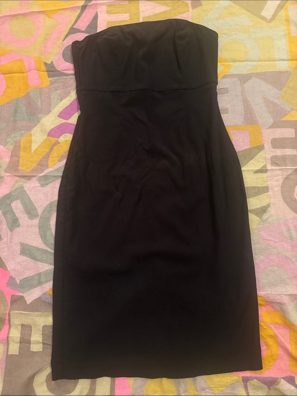 Express Strapless Black Sheath Dress